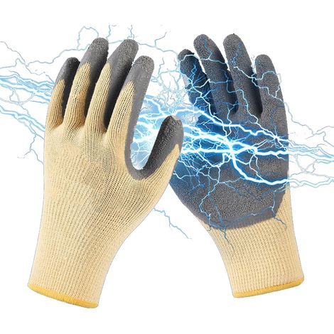 Gants isolants électriques 400V – Tissu nylon antidérapant – Paume caoutchouc pour entretien électrique – Norme EPI (1/5)