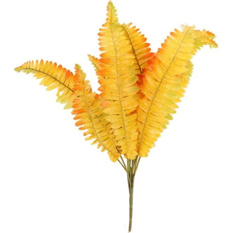 Bouquet di felci, 12 rami, 44 cm, arancione (1/3)