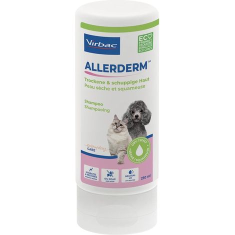 Shampooing VIRBAC ALLERDERM pour la peau sèche et squameuse des chiens et des chats 250 ml