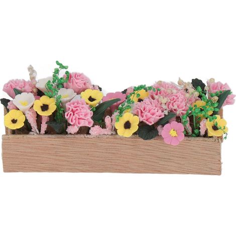 Plante en Pot Miniature 1:12 pour Maison de Poupée, Décoration de Fleurs et Meubles Miniatures (1/5)