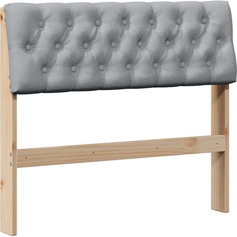 Maison Exclusive - Cabecero tapizado Gris Claro 90 cm Madera de p (1/5)