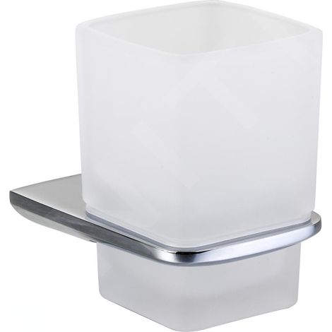 kielle Vega - Verre pour brosse à dents et dentifrice, verre mat / chrome 40018000 (1/2)