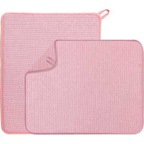 Tapis égouttoir à vaisselle en microfibre pour plan de travail, tapis égouttoir ultra absorbant, tapis de séchage pour vaisselle (1/5)