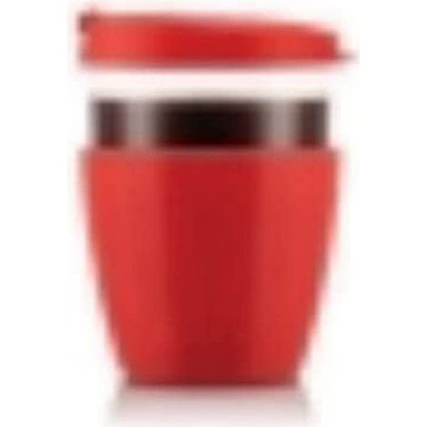 Mug à emporter en verre, avec couvercle et manchon silicone, 0.4 l