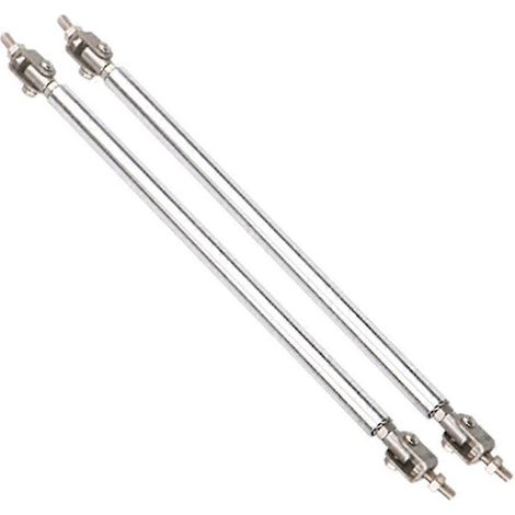 2 Stück 20 cm universelle verstellbare Frontstoßstangen-Lippensplitter-Stützstangen-Silver