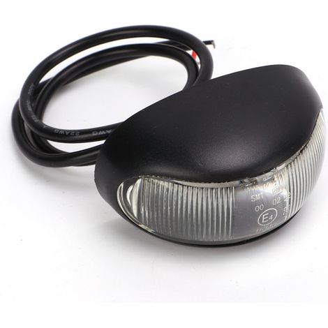 Feu de position latéral à LED 10-30 V, étanche IP68, basse consommation, avec lentille en polycarbonate, pour camions et bus, couleur ambre. (1/5)