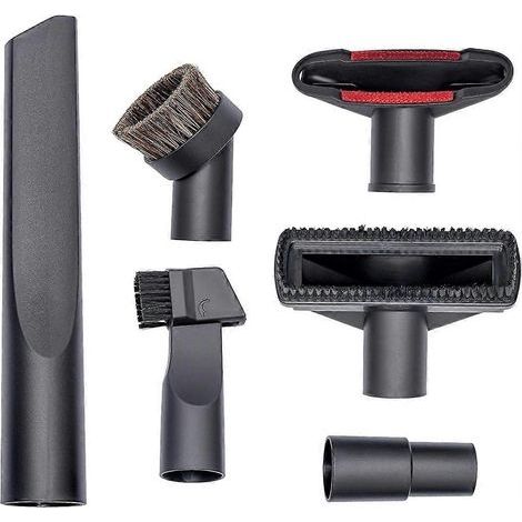 Ensemble d'accessoires pour aspirateur Henry Hoover : tête d'embouts, suceur plat, brosse pour tissus d'ameublement, brosse ronde et adaptateur inclus. (1/5)