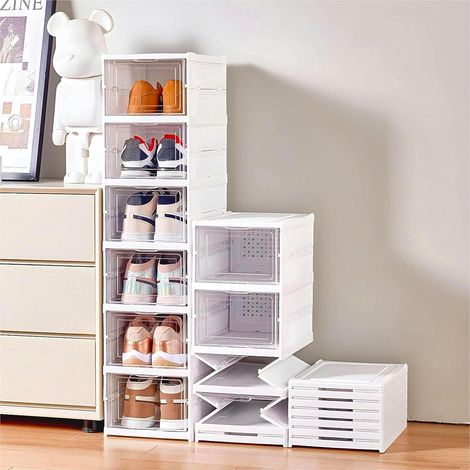 Boîte à Chaussures Transparente avec Couvercle Lot de 6 (1/5)
