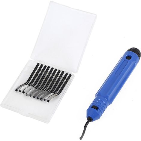 Kit De Dégrossissage - Outils À Dégrossir En Métal Avec Lames Remplaçables - Pour Bois Aluminium Cuivre Et Acier - 11 Pièces (1/4)