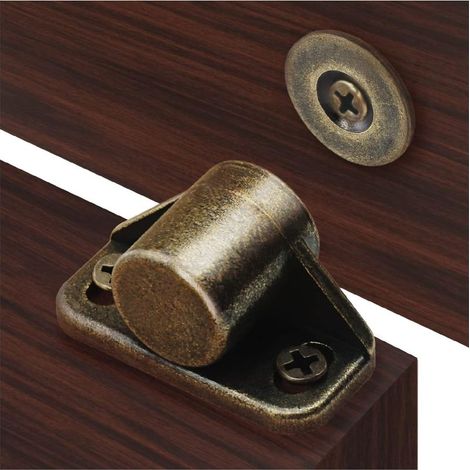 QAZQA Aimant Porte Placard, Aimant De Porte Sunivaca 4 Pièce Bronze Aimant Pour Porte de Placard Alliage de Zinc Aimant Fermeture Meuble Puissant Robuste pour Tiroirs Porte de Douche Aimanté Armoire (1/5)