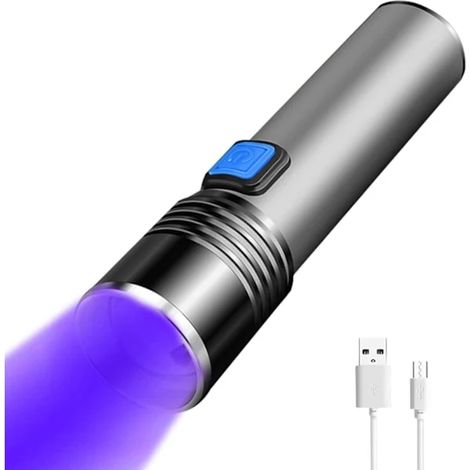Torcia a luce nera UV, 3 modalità: strobo ad alta e bassa intensità, rilevamento di punti asciutti, rilevamento di note. (1/4)