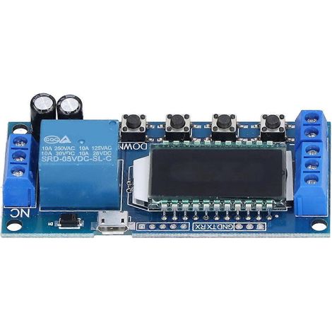 Module relais LCD temporisé en cas de coupure de courant, composants électroniques de temporisation cyclique XYLJ02 (1/4)