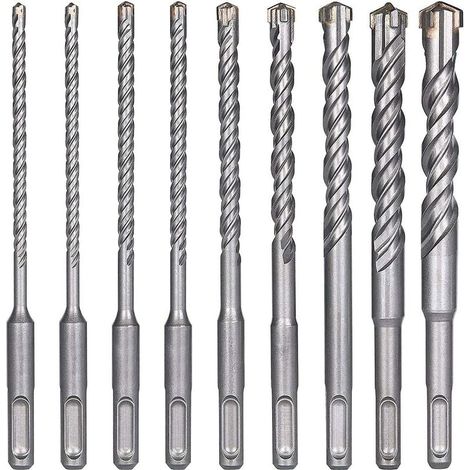 9 Stück 5 mm 16 mm Elektrohammer Kreuzbohrer für Beton (1/5)