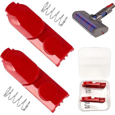 Lot De 2 Boutons De Verrouillage À Clip Avec Ressort Pour Aspirateur Dyson V7, V8, V10, V11, V15, Pièces De Rechange Pour Aspirateur, Bouton Interrupteur Avec Accessoires À Ressort, Clips De Rechange (1/5)