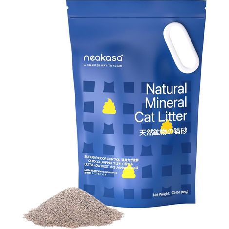 Self-Cleaning Mineral Litter, Activated Carbon Clumping Machine, 99.9% Dust-Free, Odor Control 14 Days, Fast Agglomeration, Ideal for Multi-Cats (1/5)