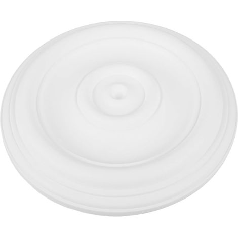 Médaillon Décoratif de Plafond Rond en Pu Blanc Robuste et Solide Design Élégant pour Lustre, Pièce Polyvalente Adaptée la Maison Bureau (1/5)