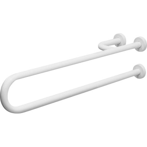 Barra di sostegno bianca con rinforzo 65 cm destro