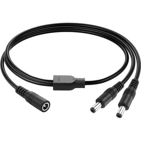 Câble séparateur 1 femelle vers 2 mâles,5.5mm x 2.1mm Power Splitter pour caméras de surveillance, routeurs de surveillance, DVR, etc. (1/5)