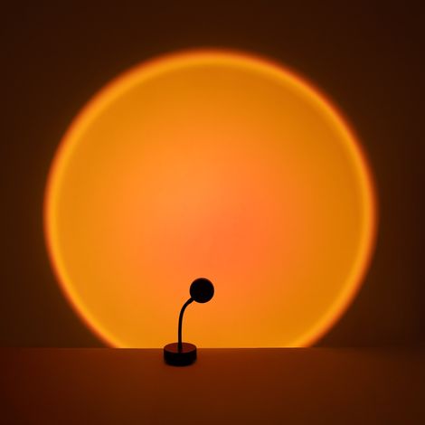Tischlampe "FLAC" 5W - Sonnenuntergangseffekt - Sunset Lamp -