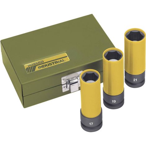 Jeu de clés à chocs PROXXON 1/2", 85 mm de long (3 pièces - 17, 19, 21 mm) - 23938 (1/4)