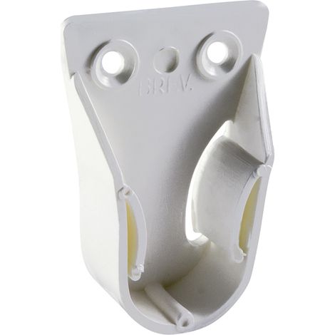Supporti laterali per tubo tondo Ø 20 mm. in plastica bianca 2 pz.