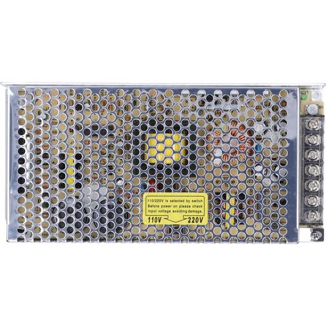 Alimentation PC 24V DC, adaptateur secteur 100-240VAC pour écran, caméra de surveillance, refroidissement efficace.