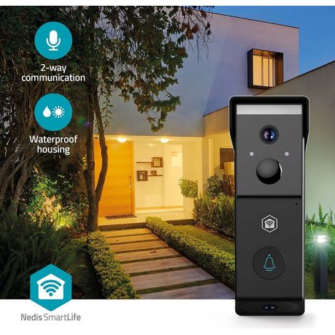 Gegensprechanlage Nedis wificdp31bk Akku 1080p