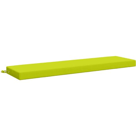 Cojín de banco SOEST 100% Poliéster Verde brillante. vidaXL
