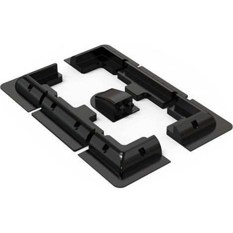 Set of 7 solar panel brackets - ABS side mounts - No drilling required - Widely used on motorhomes, boats, flat roofs, camping and caravans (1/5)