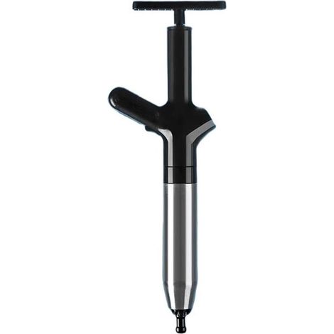 Ventouse de toilette en acier inoxydable, outil de débouchage des canalisations (noir) (1/5)