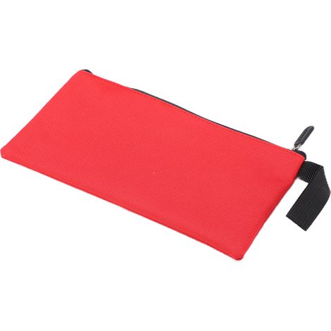 Robuste, wasserdichte Werkzeugtasche aus Canvas mit Reißverschlusstasche zum Tragen und Aufbewahren, rot (1/5)