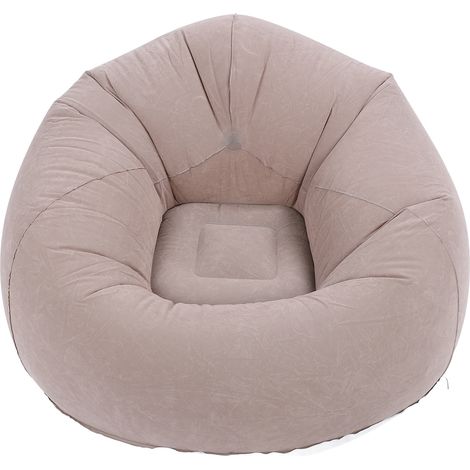 Chaise longue gonflable, canapé Portable, pour salon, chambre à coucher, balcon, lecture, gris (1/5)