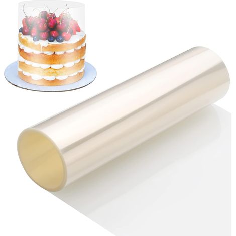 1 Rouleau Acétate,Dimensions 30cm x 10m,PET Alimentaire,Cercle Pâtisserie,Décoration Gâteau,Mousse Chocolat (1/5)