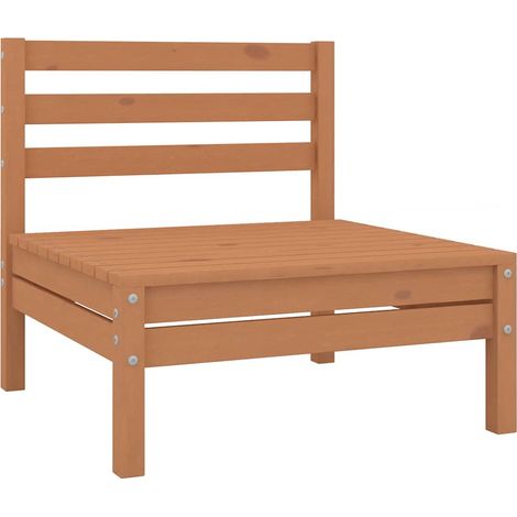 Maison Exclusive - Garten-Mittelsofas 4 Stk. Honigbraun Massivhol
