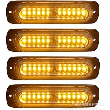 Feux clignotants d'urgence, 4Pack 12LED Voyant d'avertissement (1/5)