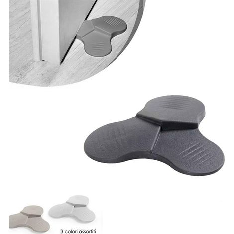 FERMAPORTA IN PLASTICA A TRE ALTEZZE DIAMETRO 10 CM IN COLORE ASSORTITO (1/2)