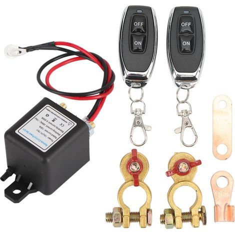 Batterietrennschalter für Fahrzeuge, Ausschalter mit fernsteuerbarer Kupferklemme für 12V 120A Kraftfahrzeuge (1/5)