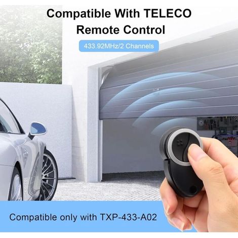 Télécommande 433,92MHz Compatible avec TELECO,2 Canaux Télécommande pour TXP-433-A02-2 pièces