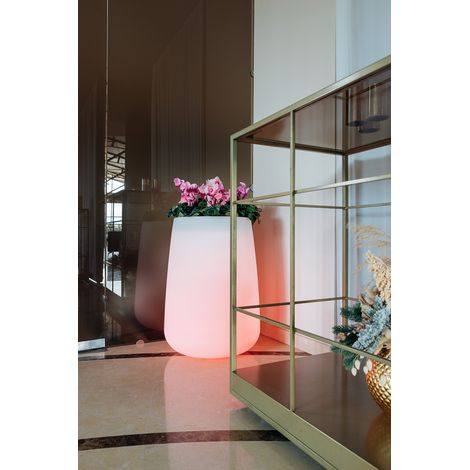 Vaso in Polimero Monacis Goccia Top Bright Luce Rossa Ø 54 - h 75cm.