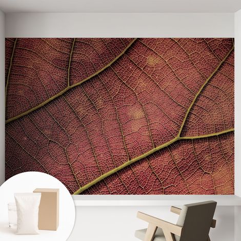 Papier peint intissé avec imprimé installation simple qualité excellente sans désordre - Colle incluse gratuite Texture feuillue 152x104 cm (1/5)