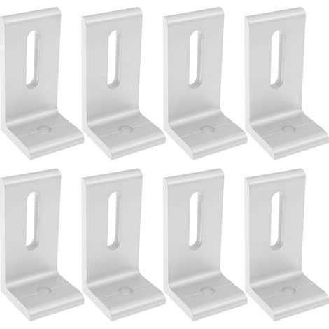 Lot de 8 Supports de Montage pour Panneaux Solaires en Alliage d'aluminium en Forme de L 80 X 40 Mm pour Installation Solaire (1/5)
