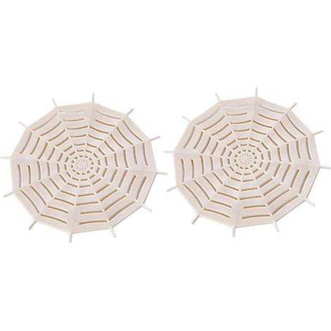 Lot De 2 Filtres Dévier en Forme De Toile Daraignée pour Cuisine Et Salle De Bain Filtre à et siphon de sol anti odeurs (1/5)