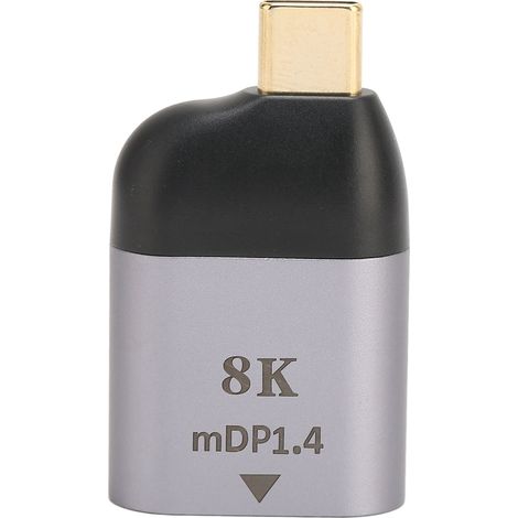 Adaptateur USB-C vers Mini DisplayPort 8K 60Hz fiche mâle USB Type C à femelle Mini DP plug-and-play compact (1/5)