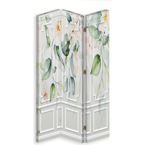 Paravento bilaterale 360, Foglie verdi - 110x170 (1/5)