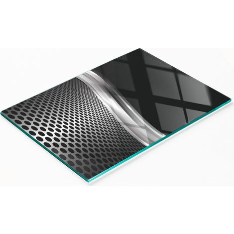 Tabla de cortar y servir decorativa de cristal texturizado para cocina, 80x52 cm (1/5)