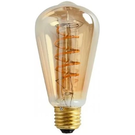 Opjet 0011804 Lampadina LED decorativa E27 5W 170/190lm - filamento twist - retro Edison Ø64x140mm