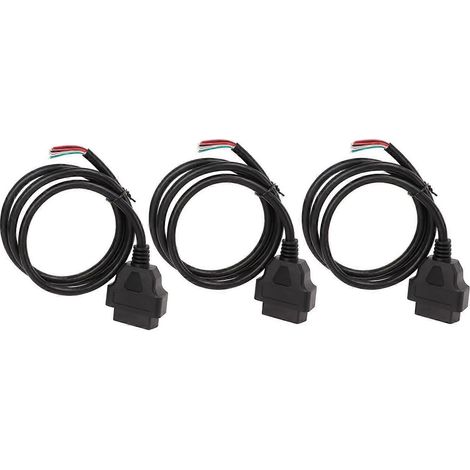 Câble adaptateur OBD2 16 broches de 100 cm, femelle vers fils nus colorés, prise OBD (1/5)