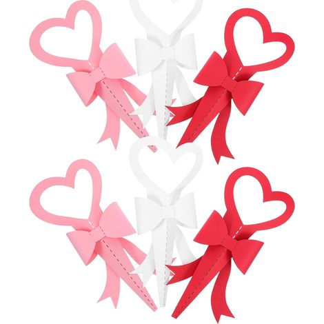 Lot de 6 Emballages pour Bouquets de Fleurs Saint-Valentin en Papier à Motifs Cœur Manchons Décoratifs pour Emballage Floral Individuel pour Roses et Compositions Créatives (1/5)