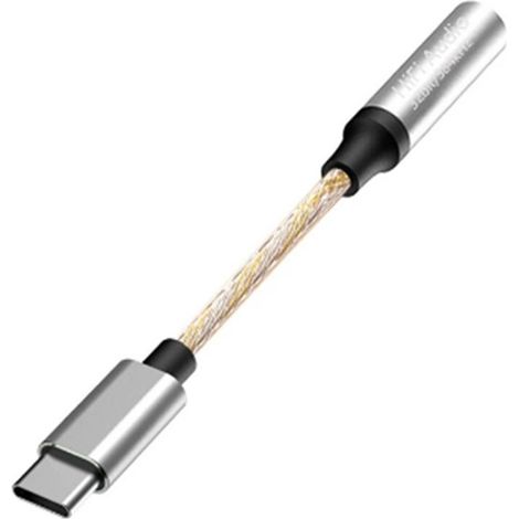 Câble d'interface audio USB-C vers 3,5 mm pour CX31993, adaptateur de décodage audio HiFi, convertisseur Type-C, argent.