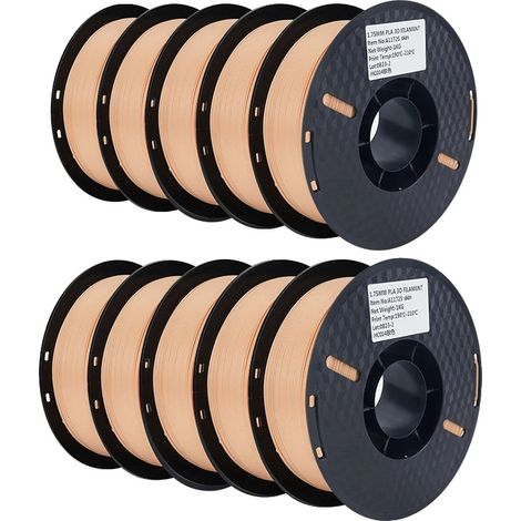 PLA-Filament für 3D-Drucker, 1,75 mm Durchmesser, 1 kg Rolle, 10 kg PLA-Folie (1/2)